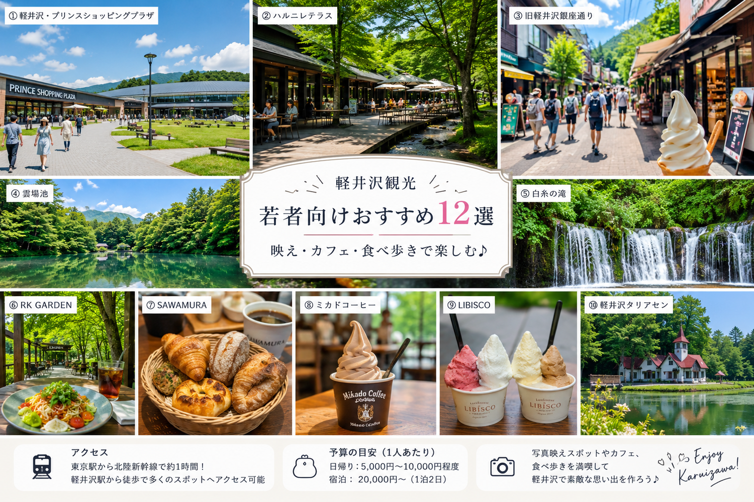 軽井沢観光で若者におすすめ12選｜映え・カフェ・食べ歩きを満喫！
